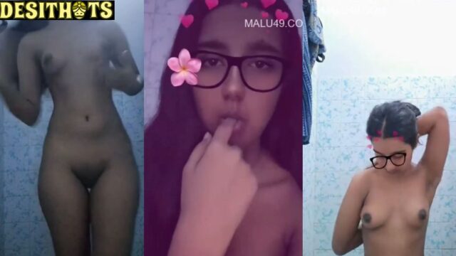 Desi Horny Girl Bathing Fingering and Masturbating with Pen